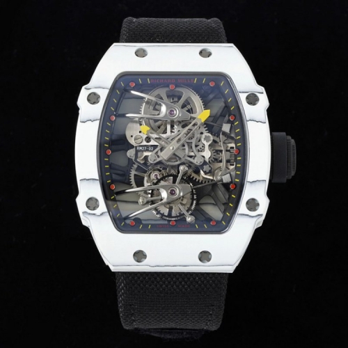 RM 27-02 Tourbillon RN 화이트다이얼 블랙 나일론밴드