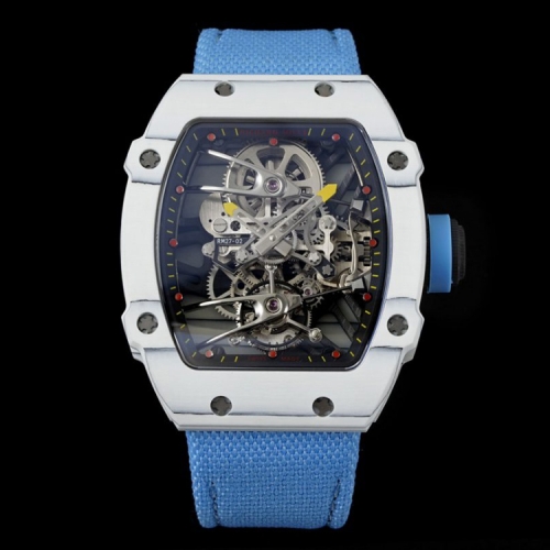 RM 27-02 Tourbillon RN 화이트다이얼 스카이블루 나일론밴드