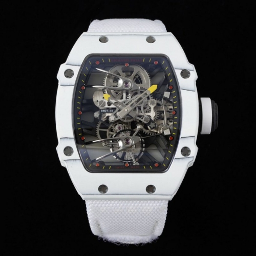 RM 27-02 Tourbillon RN 화이트다이얼 화이트 나일론밴드