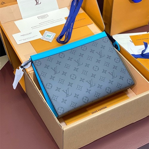 LV 포쉐트 보야주 이클립스 클러치백 MM 블루